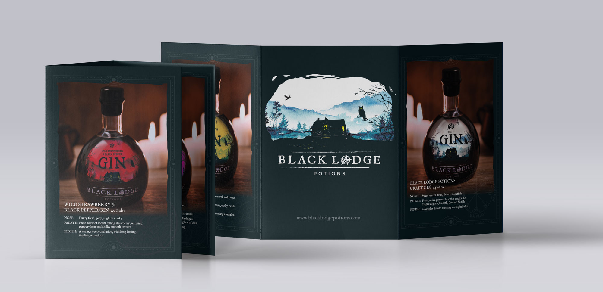 BLack Lodge Tri-Fold stand up leaflet